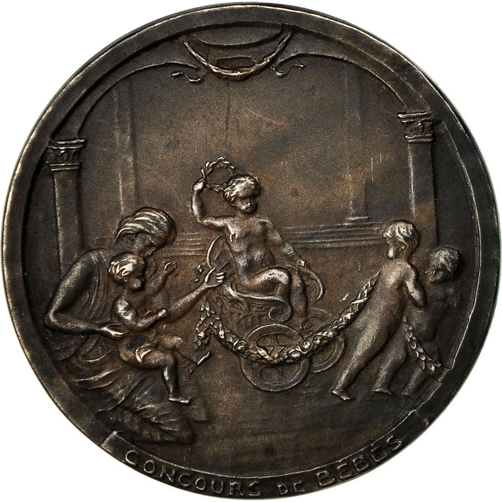 Algeria, Médaille, Concours de Bébés, Natalité, Constantine, 1930, TTB+