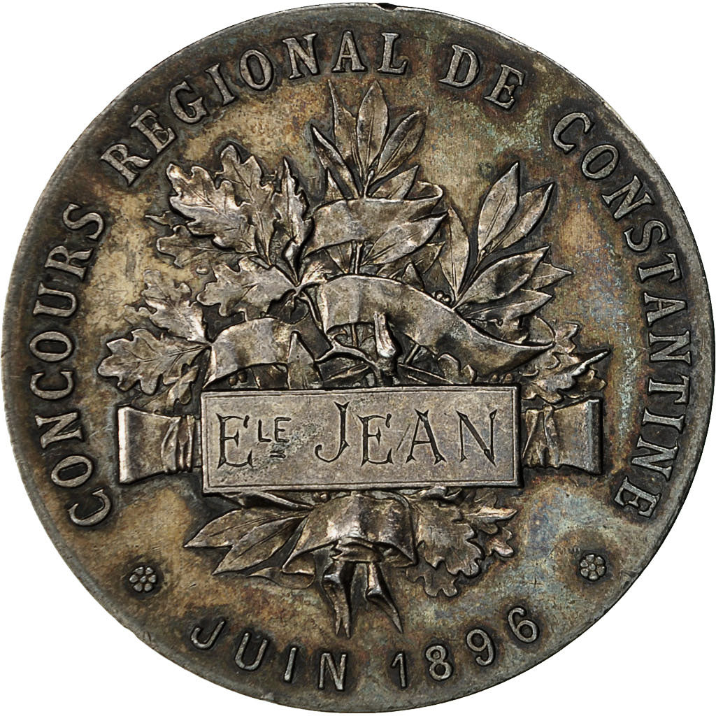 Algeria, Medal, Concours Régional de Constantine, 1896, AU(50-53), Silver