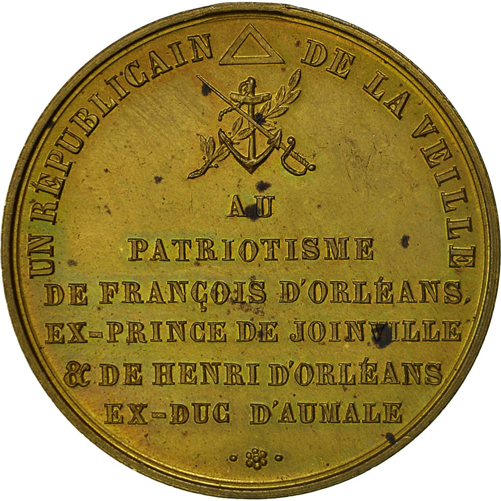 Algeria, Medal, Patriotisme des Ducs d'Orléans et d'Aumale, 1848, Combrouse