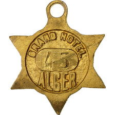 Algeria, Medal, Grand Hôtel d'Alger, Badge de la Chambre n° 45, AU(50-53)