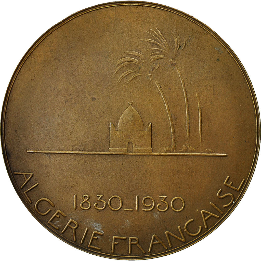 Algeria, Médaille, Centenaire de l'Algérie, 1930, Poisson, TTB+, Bronze