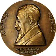 Frankrijk, Medaille, Anatole France, Delannoy, PR, Bronze