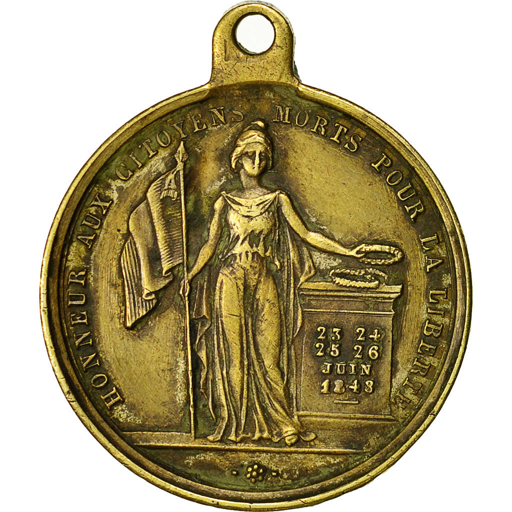 Algeria, Médaille, Général Cavaignac, Journées de Juin, 1848, TTB, Cuivre