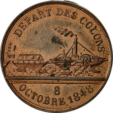 Algeria, Medal, Premier Départ des Colons pour l'Algérie, 1848, AU(55-58)