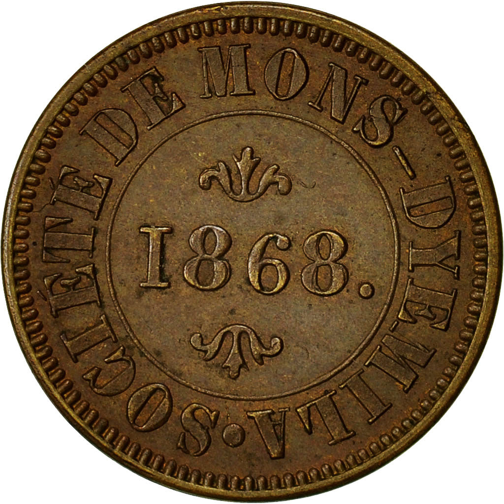Algeria, Token, Société Mons-Dyemila, Nécessité,1 journée, 1868, MS(60-62)