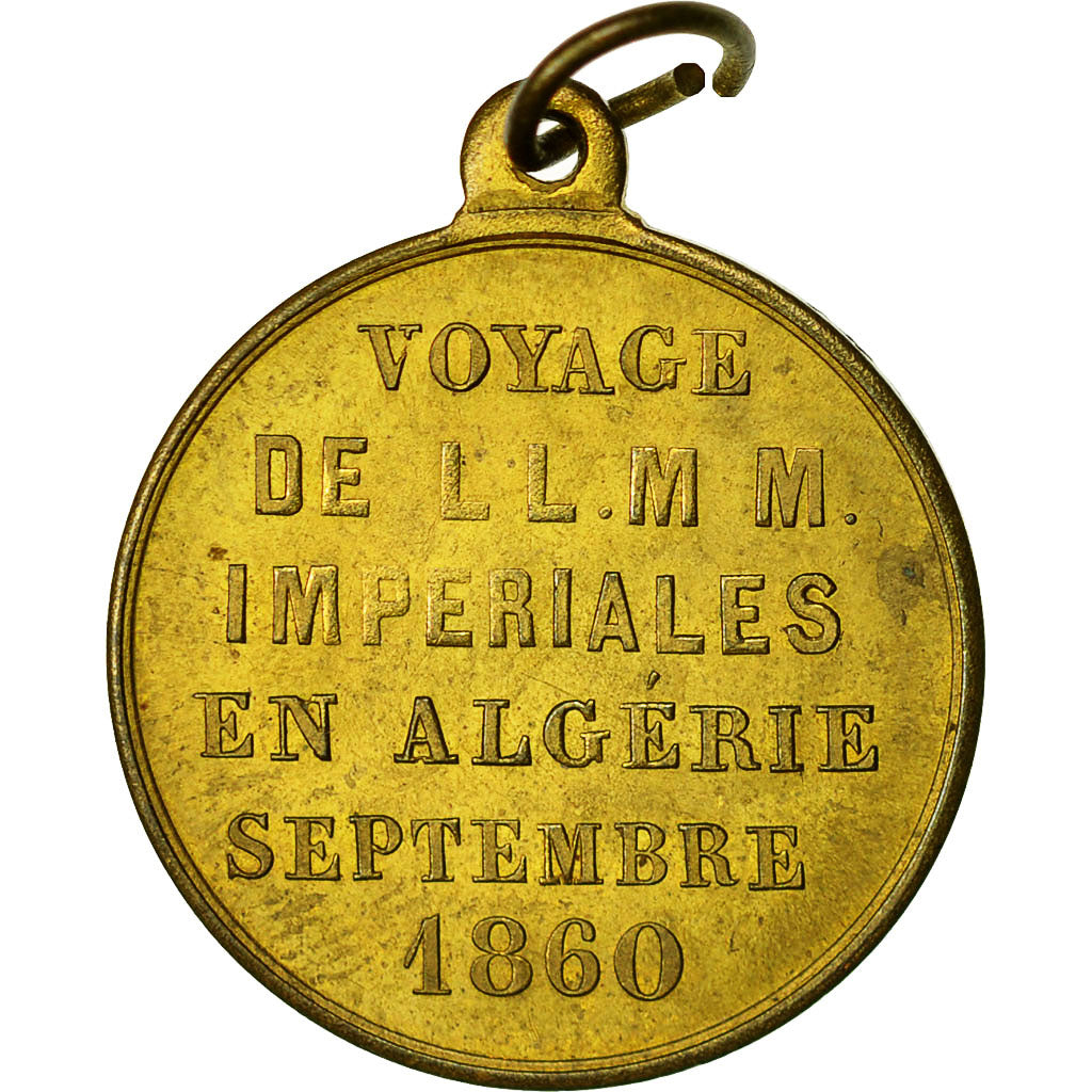 Algeria, Medal, Napoléon III, Voyage Impérial en Algérie, 1860, Caqué