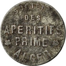 Algeria, Token, Prime, Société des Apéritifs Alger, EF(40-45), Base Metal