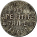Algeria, Token, Prime, Société des Apéritifs Alger, EF(40-45), Base Metal