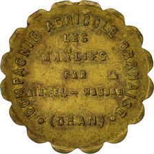 Algeria, Token, Compagnie Agricole les Maalifs, 1 Franc, AU(50-53), Brass
