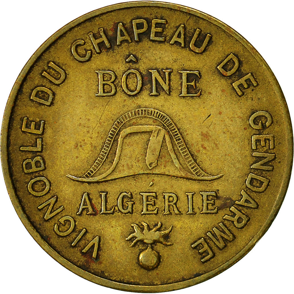 Algeria, Jeton, Vignoble du Chapeau de Gendarme, 5 Centimes, Nécessité, TTB+