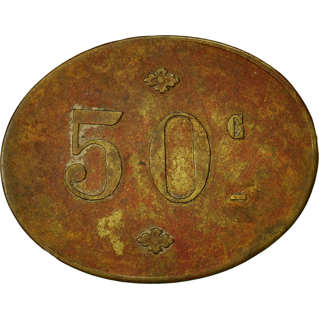 Algeria, Token, Société Coopérative Altairac, 50 Centimes, Nécessité