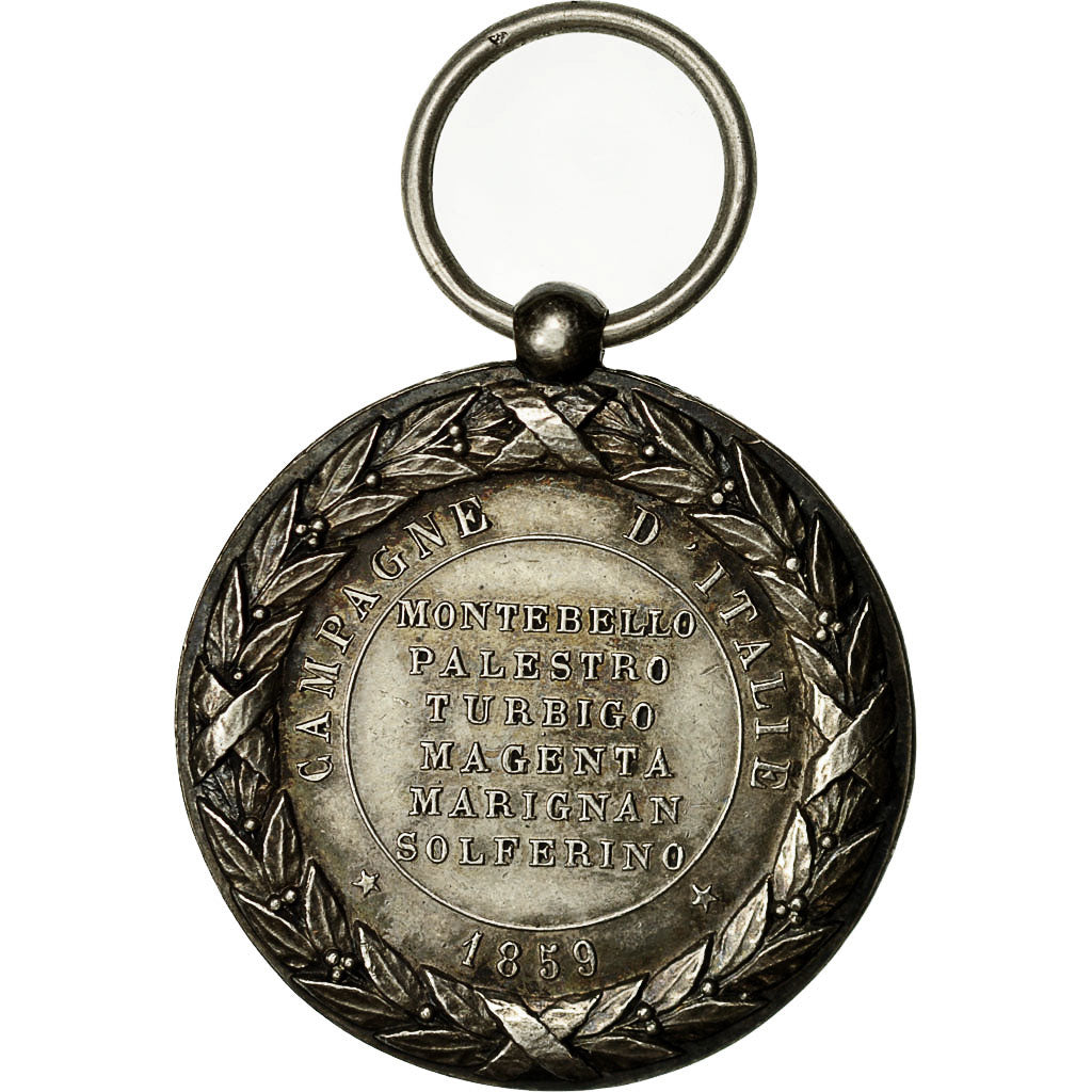 France, Médaille, Napoléon III, Campagne d'Italie, Second Modèle, 1859