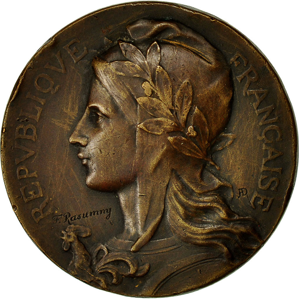 Frankrijk, Medaille, Ville de Nevers, Dénombrement, 1906, Rasumny, ZF, Bronze