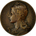 Frankrijk, Medaille, Ville de Nevers, Dénombrement, 1906, Rasumny, ZF, Bronze