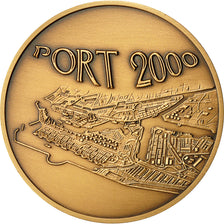 France, Medal, Inauguration de Port 2000, Le Havre, 2006, Pichard, MS(64)