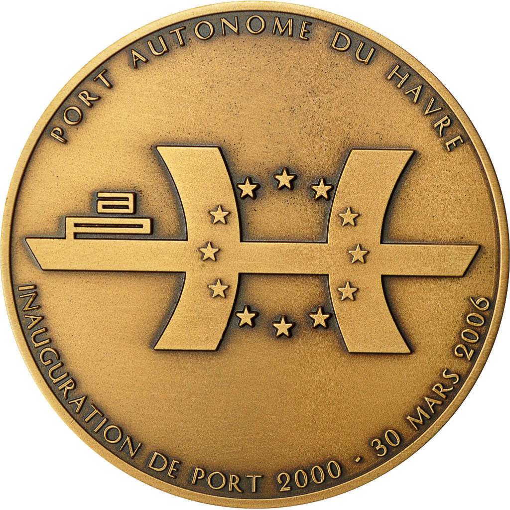 France, Médaille, Inauguration de Port 2000, Le Havre, 2006, Pichard, SPL+