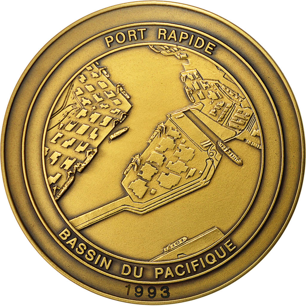 Francja, Medal, Port Autonome du Havre, Porte de l'Europe, 1993, Pichard