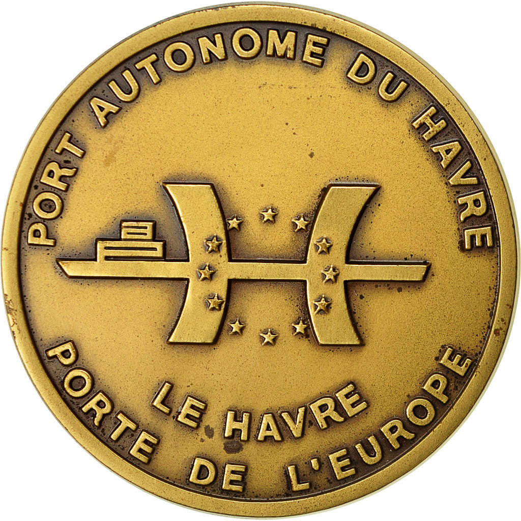 Frankreich, Medaille, Port Autonome du Havre, Porte de l'Europe, 1993, Pichard