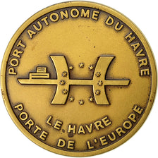 Frankreich, Medaille, Port Autonome du Havre, Porte de l'Europe, 1993, Pichard