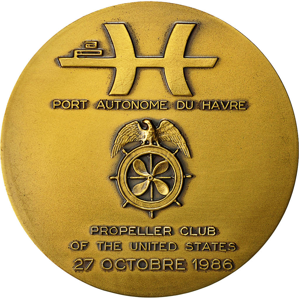 Frankreich, Medaille, Port du Havre, Propeller Club des Etats-Unis, 1986