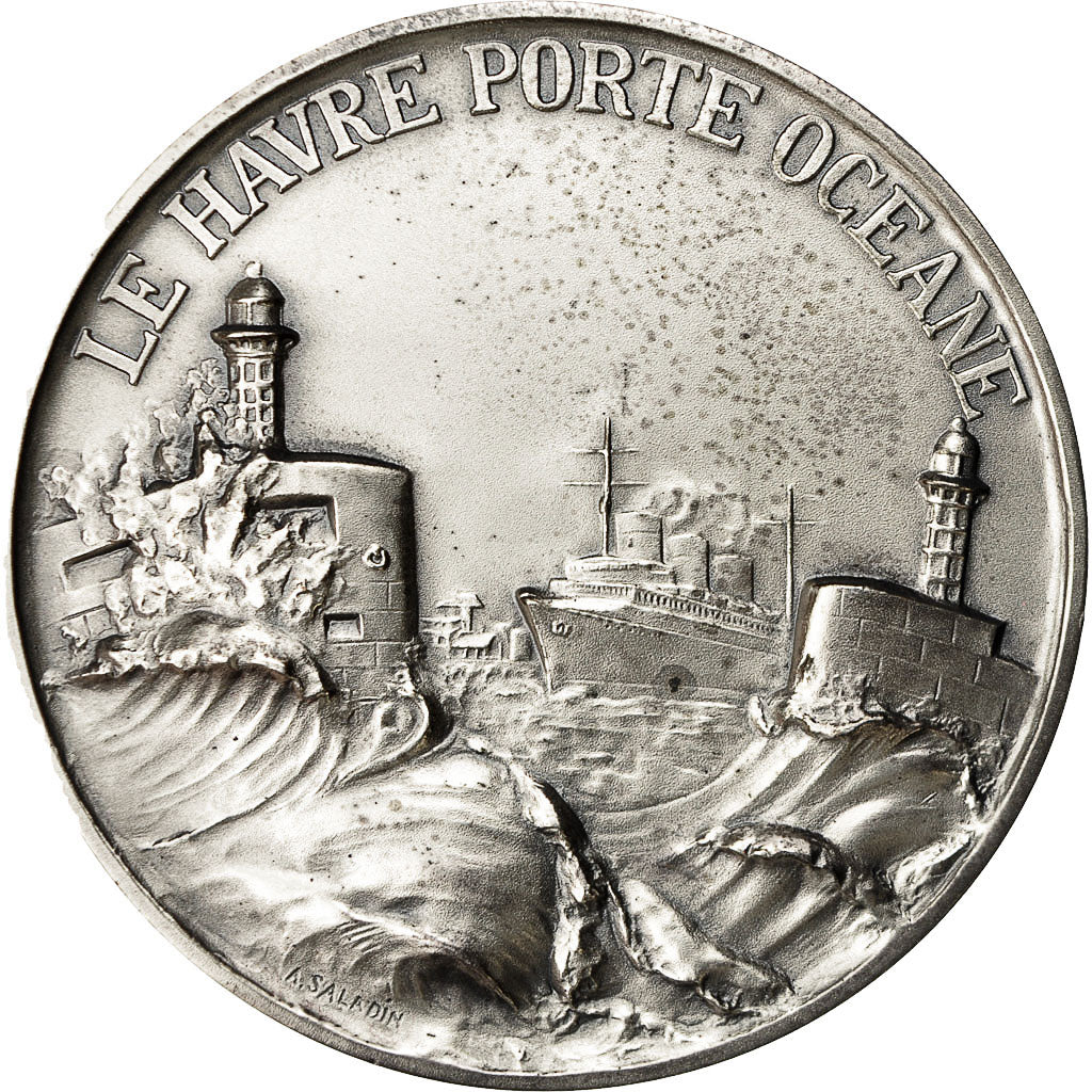 France, Medal, Le Havre, Porte Océane, Saladin, MS(64), Silvered bronze
