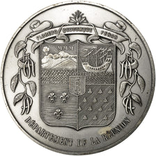 Francja, Medal, Département de la Réunion, 1980, AU(50-53), Brąz posrebrzany