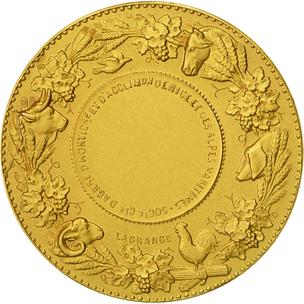 France, Medal, Société d'Agriculture de Nice et Alpes Maritimes, Lagrange