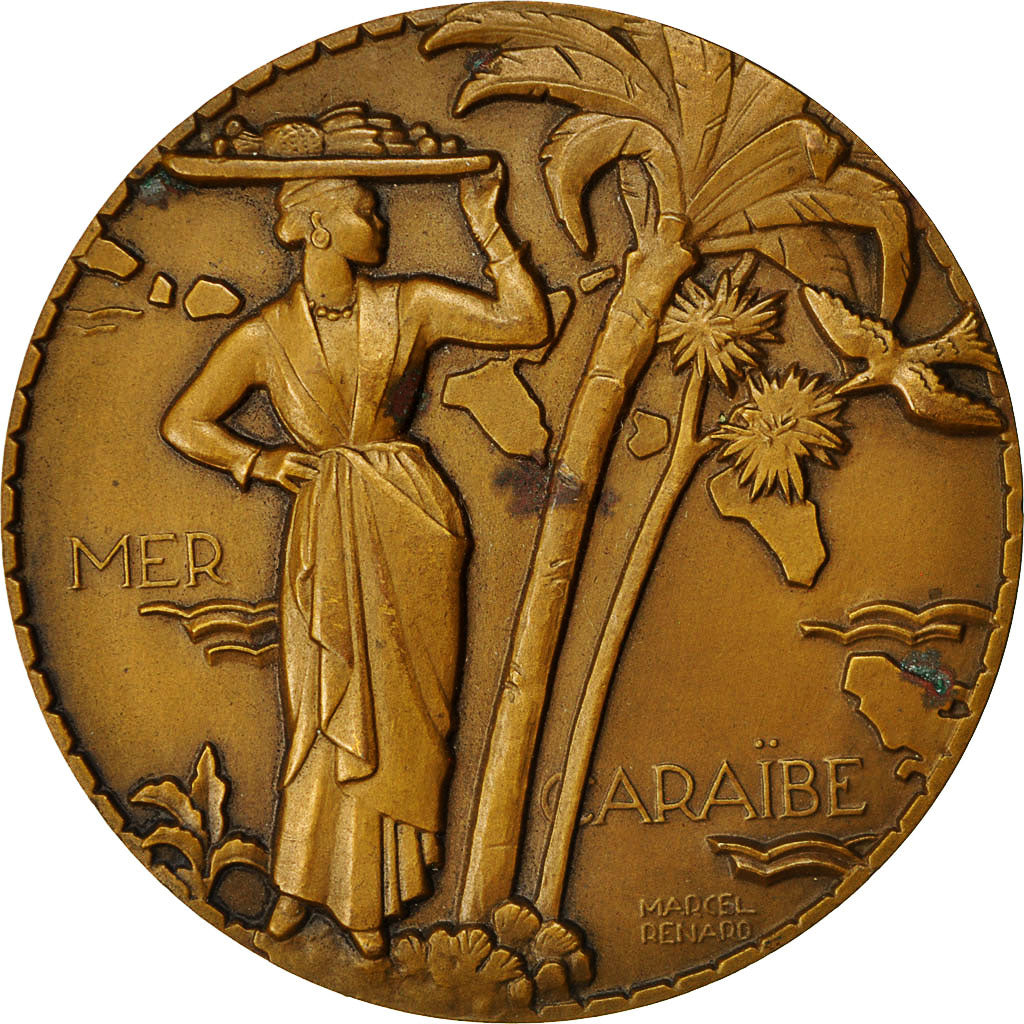 Francia, medalla, Compagnie Générale Transatlantique, Colombie, Renard, EBC+