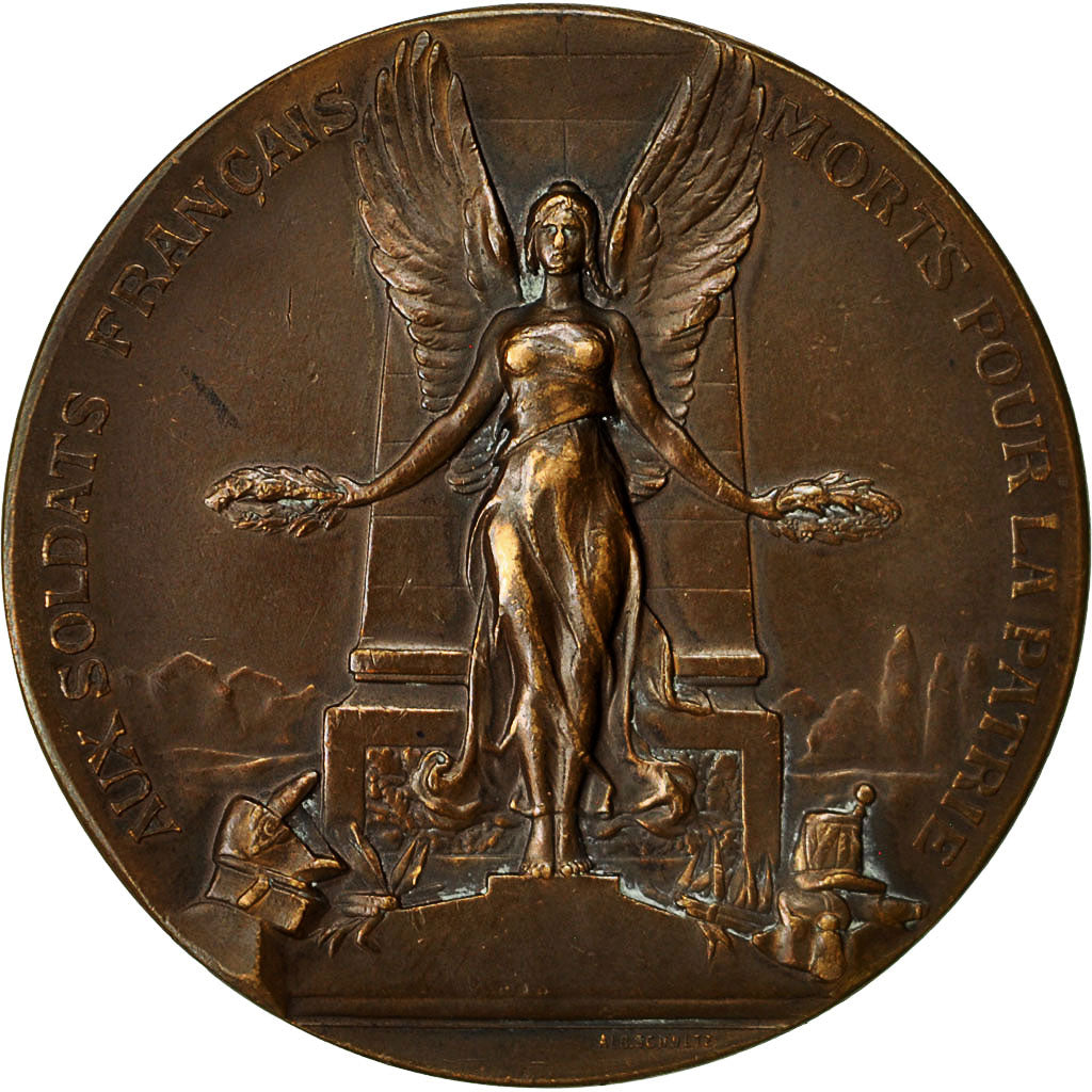 France, Médaille, Inauguration du monument Français à Wissembourg, 1909, TTB