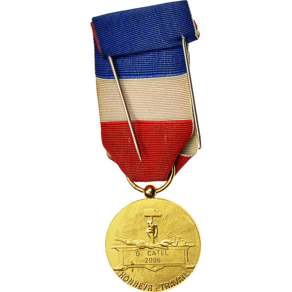 France, Médaille d'honneur du travail, Medal, 2006, Very Good Quality, Gilt
