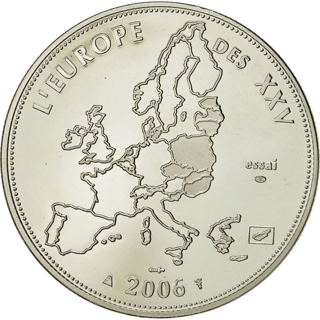 Frankreich, Medaille, L'Europe des XXV, Essai, 2006, UNZ+, Silber