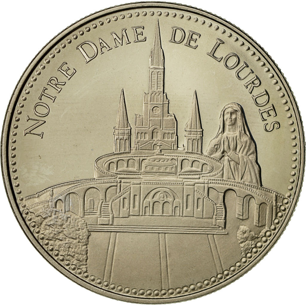 France, Medal, Notre Dame de Lourdes, MS(64), Cupro-nickel