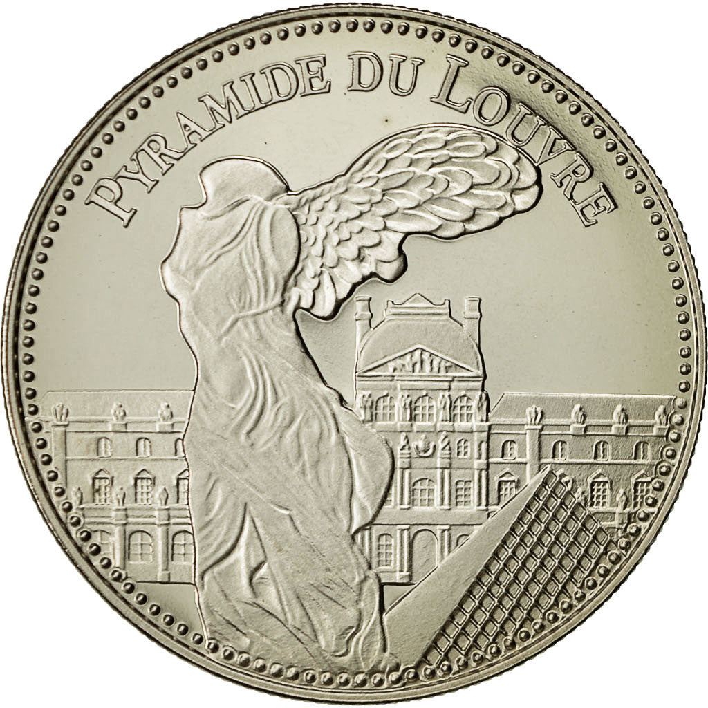 Francia, medaglia, La Pyramide du Louvre, SPL+, Rame-nichel
