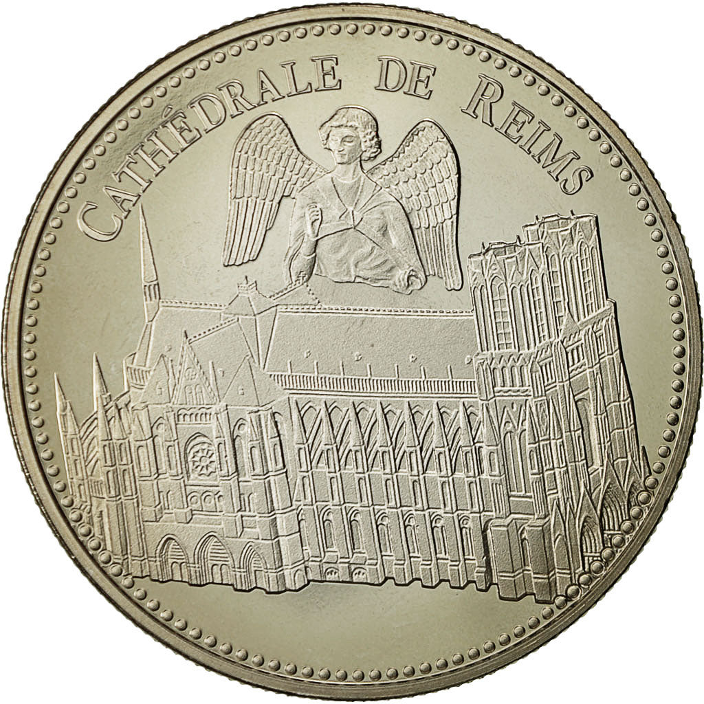 France, Medal, La Cathédrale de Reims, MS(64), Cupro-nickel