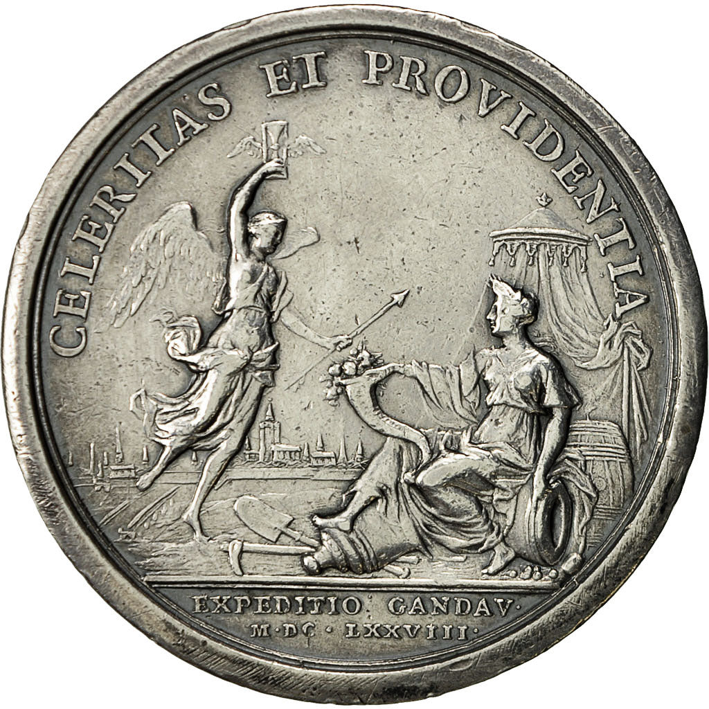 France, Medal, Louis XIV, Expédition de Gand, Mauger, Restrike, AU(50-53)