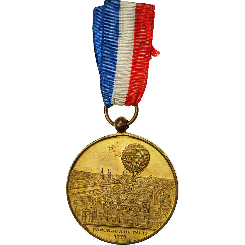 France, Médaille, Ascension en Ballon Captif à Vapeur, Panorama de Paris