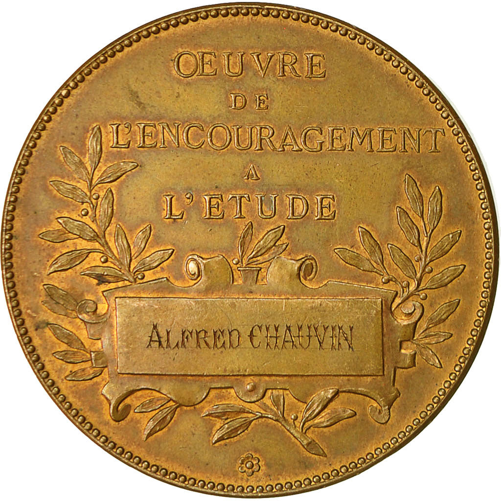 France, Medal, Oeuvre de l'Encouragement à l'Etude, 1901, AU(55-58), Bronze