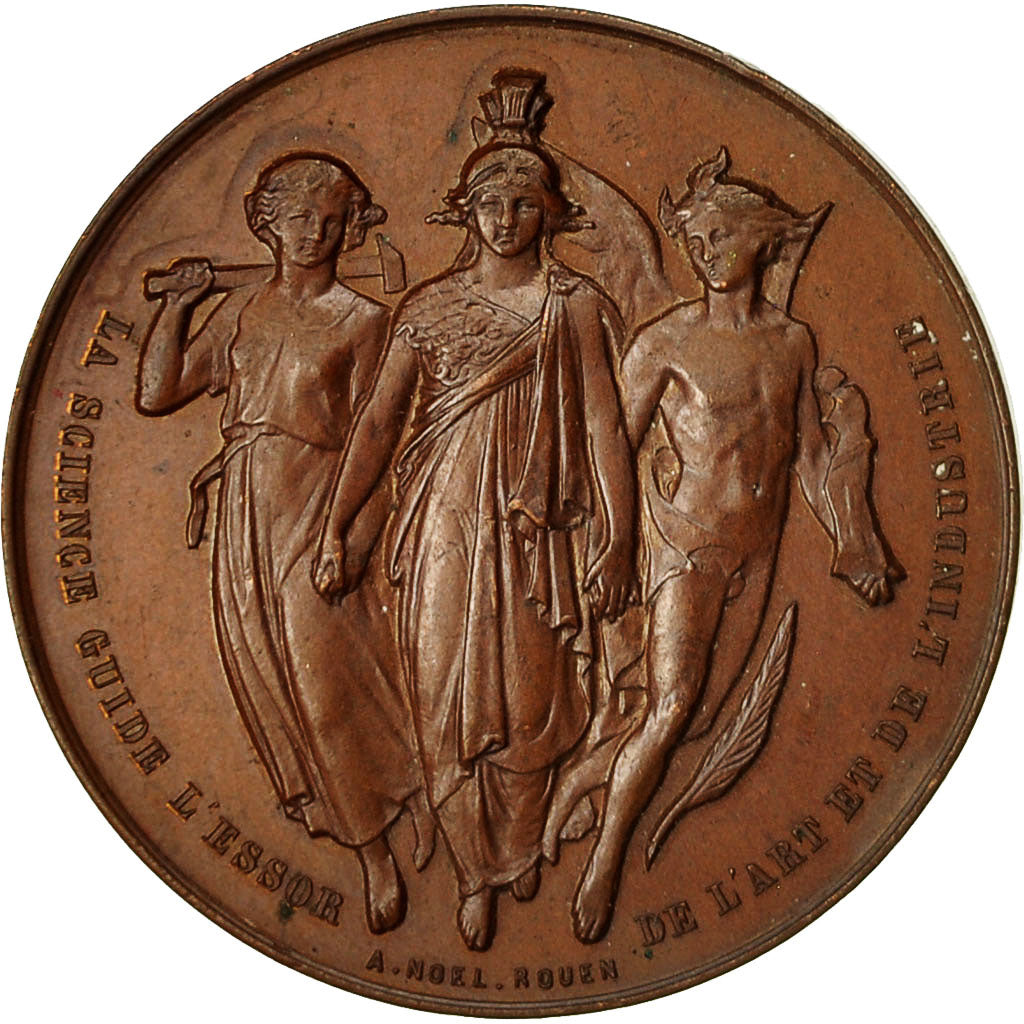 France, Medal, Société Libre d'émulation du Commerce, Seine Inférieure