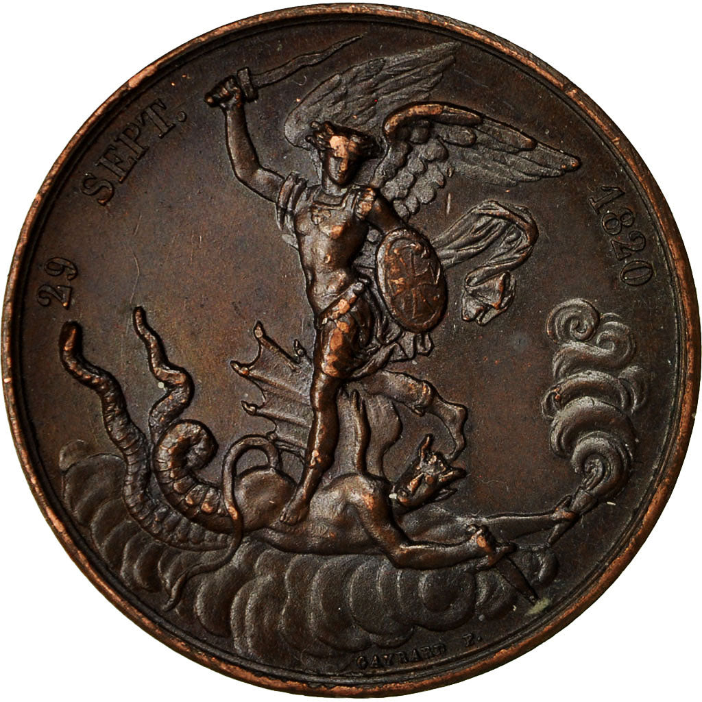 Francia, medaglia, Naissance d'Henri V, 1820, Gayrard, BB+, Bronzo