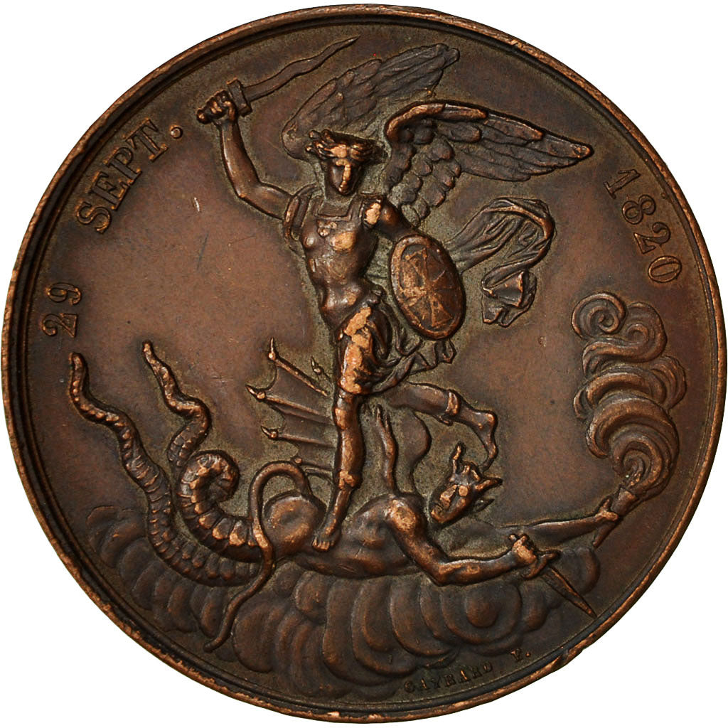 Frankrijk, Medaille, Naissance d'Henri V, 1820, Gayrard, ZF+, Bronze
