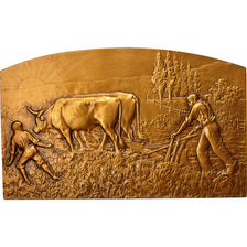 France, Medal, Agriculture, Paysans aux Champs, 1983, Coudray, MS(64), Bronze