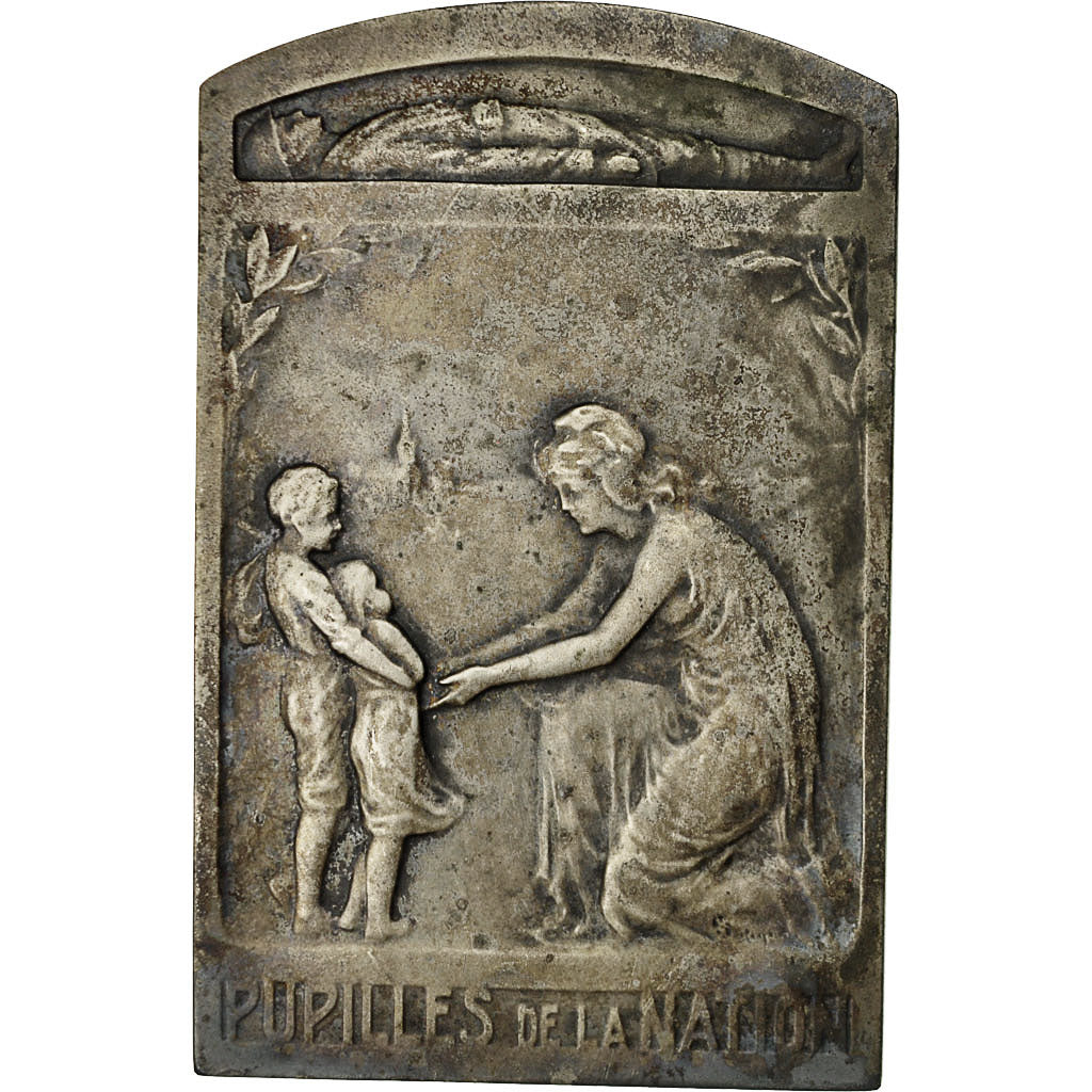 France, Médaille, Pupilles de la Nation, Séraphin, TB+, Silvered bronze