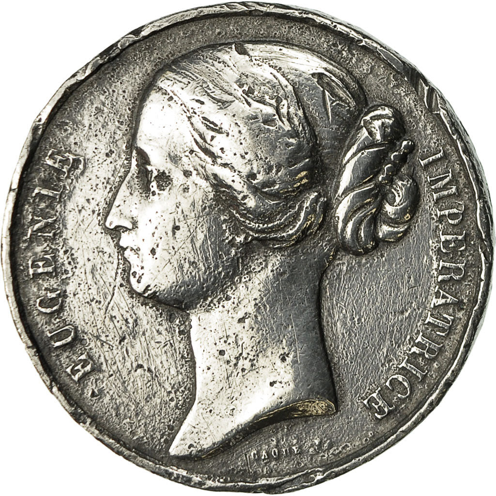 Frankreich, Medaille, Eugénie Impératrice, Caqué, S, Tin