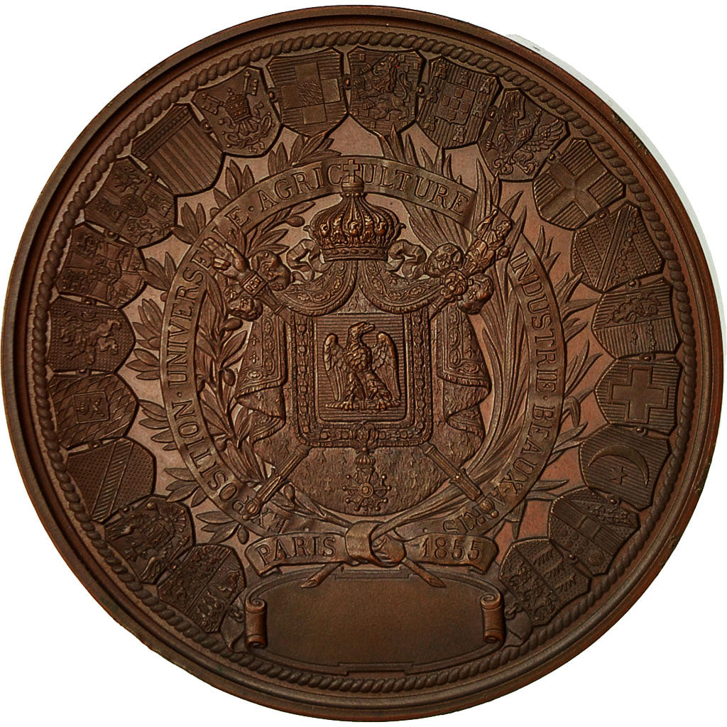 France, Medal, Exposition Universelle de Paris, Beaux Arts, 1855, Barre