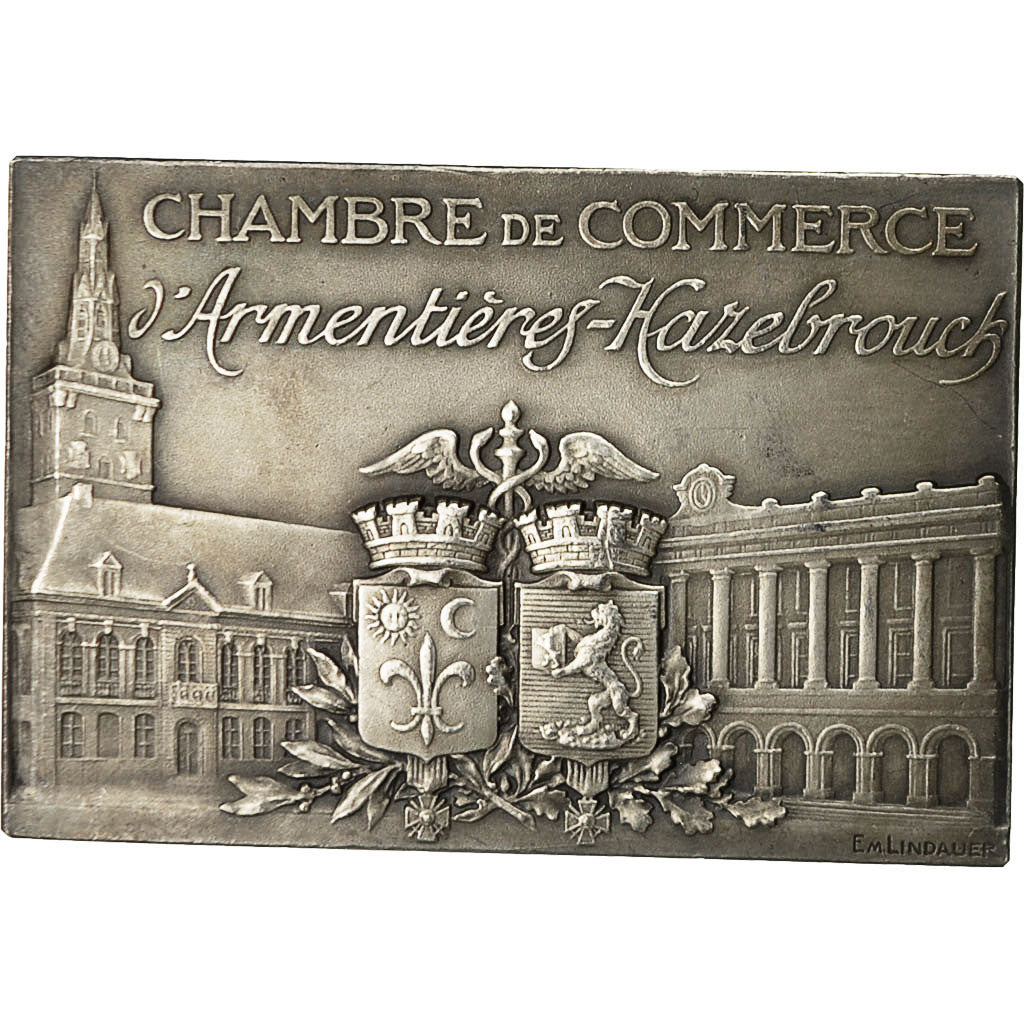 France, Médaille, Chambre de Commerce d'Armentières, Industrie Textile
