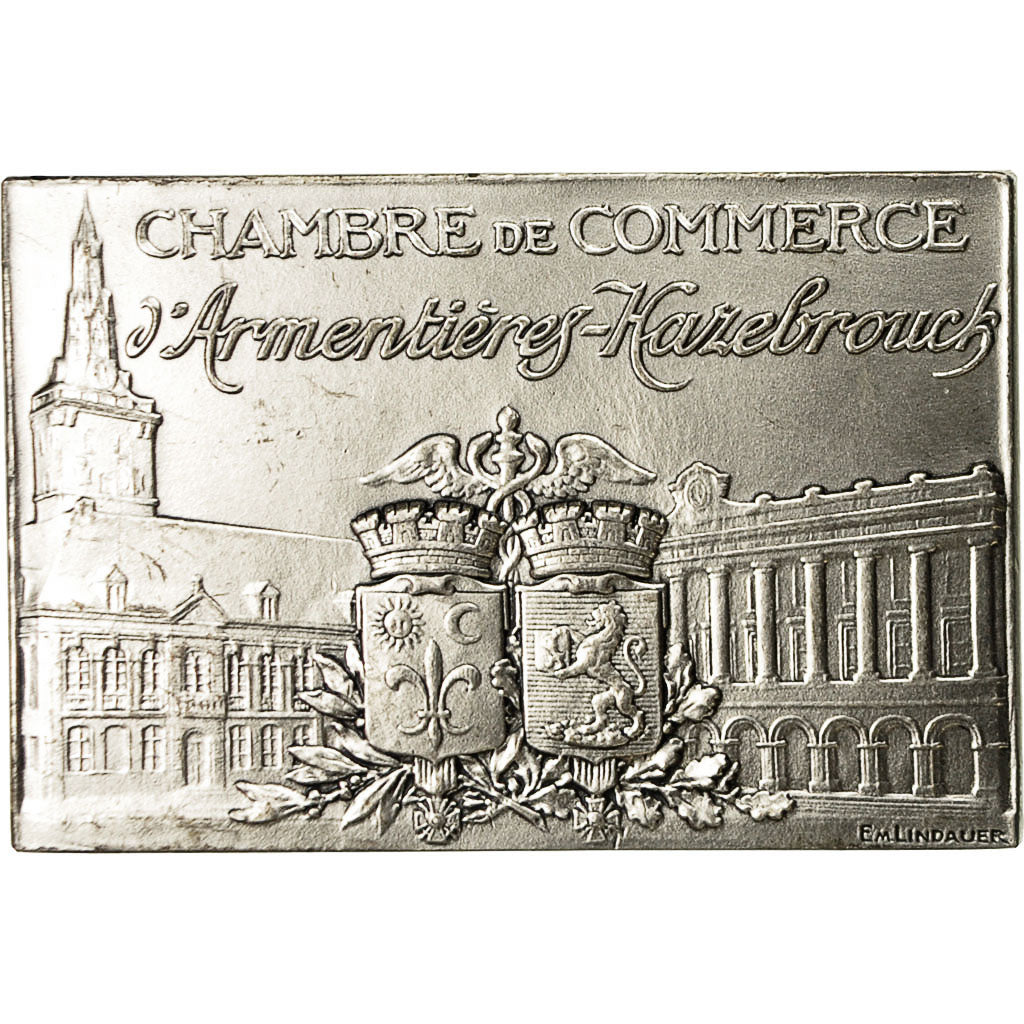 France, Médaille, Chambre de Commerce d'Armentières, Industrie Textile