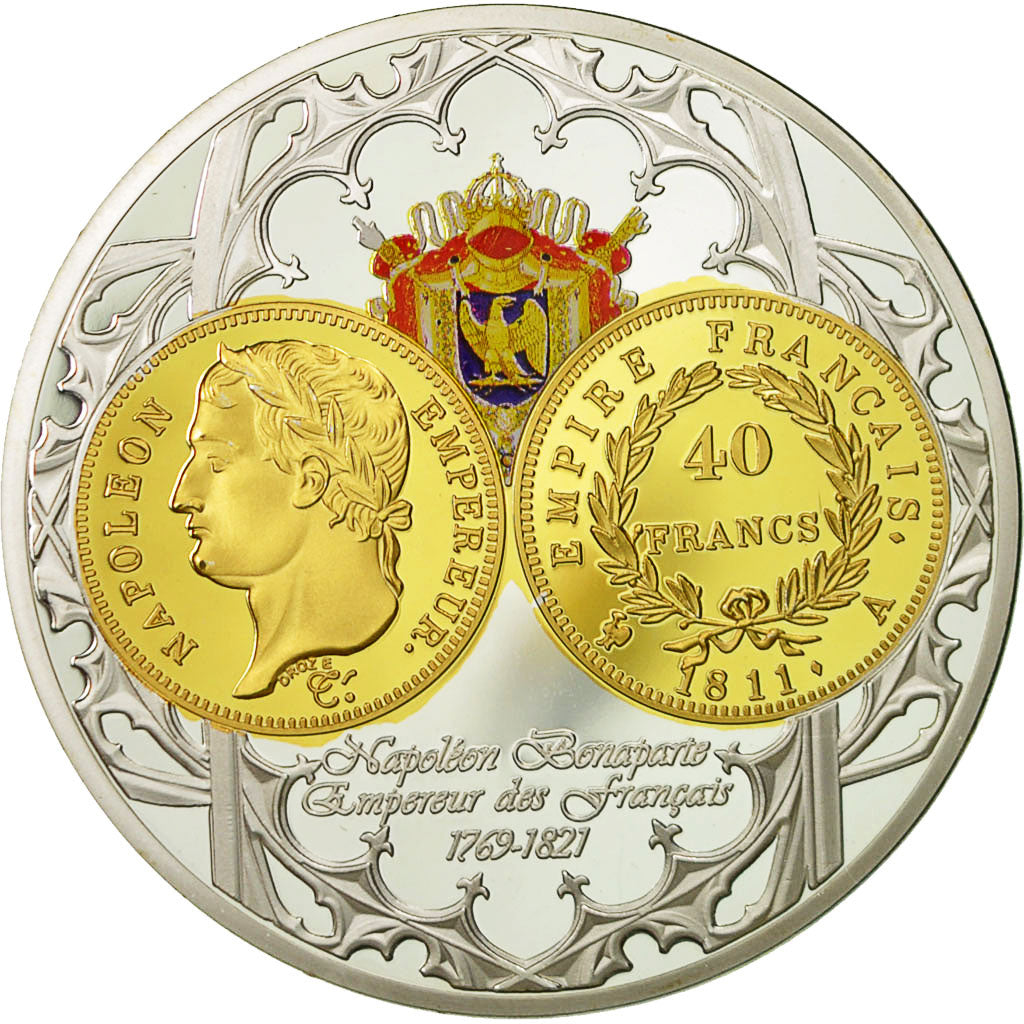 Francia, medalla, Napoléon, Empereur des Français, SC+, Copper Plated Silver