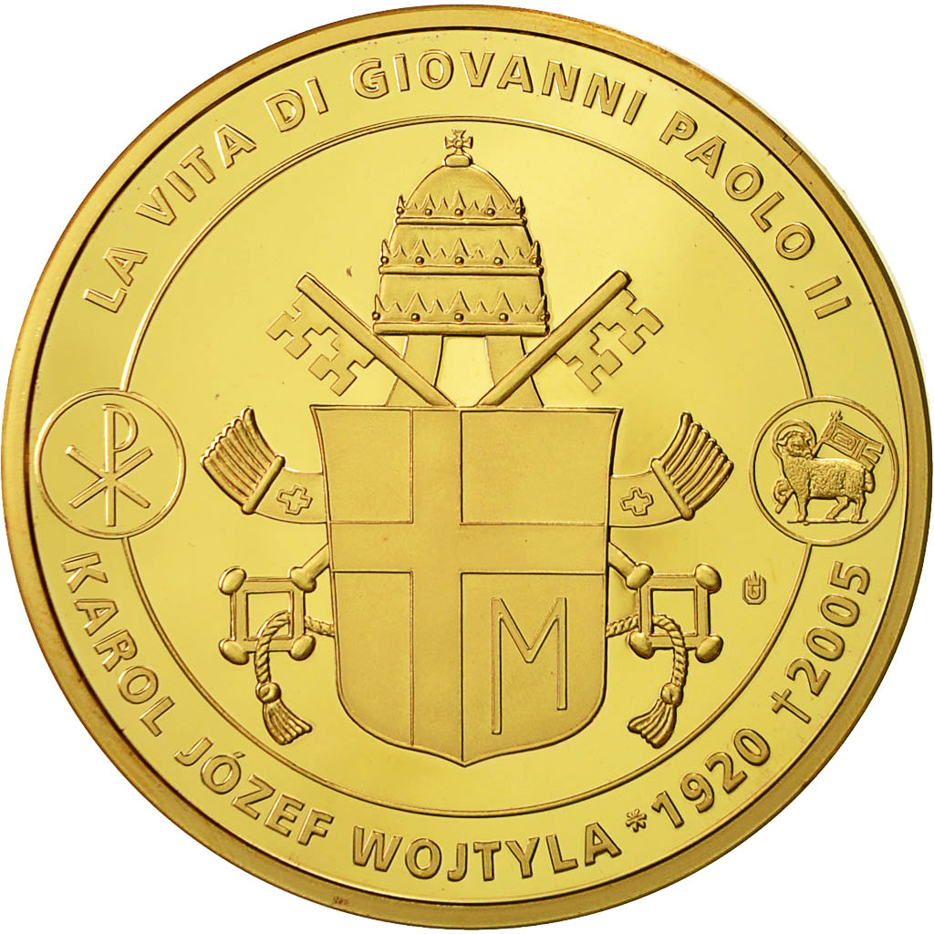 Vaticano, medaglia, La Béatification de jean-Paul II, 2011, SPL+, Rame dorato