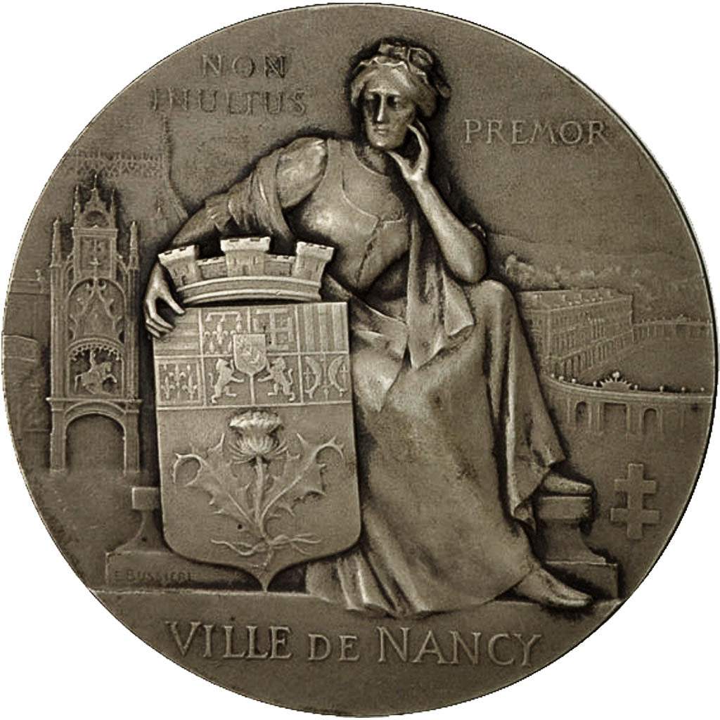 France, Medal, Ville de Nancy, 1917, Bussière, AU(55-58), Silver