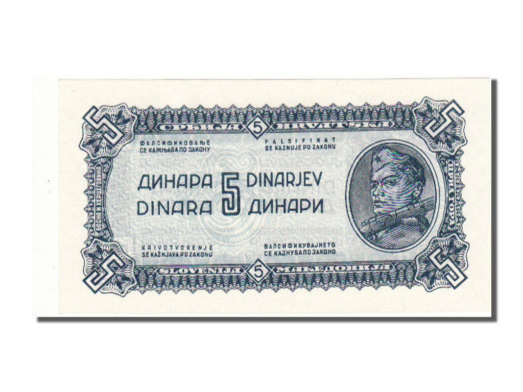 Yugoslavia, 5 Dinara, 1944, UNC(65-70)